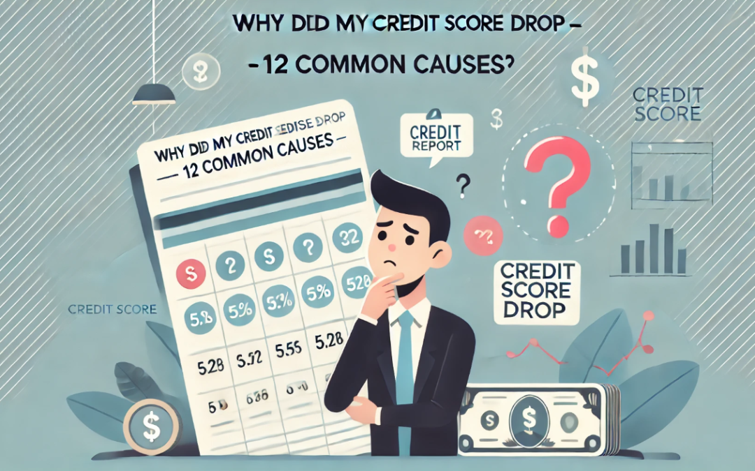Why did my credit score drop? 12 common causes
